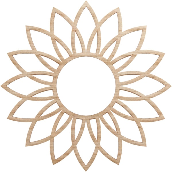 Ekena Millwork Daisy Wood Fretwork Pierced Ceiling Medallion, Alder, 16"OD x 5 5/8"ID x 3/8"T CMWP16X16X0375DAAL - main